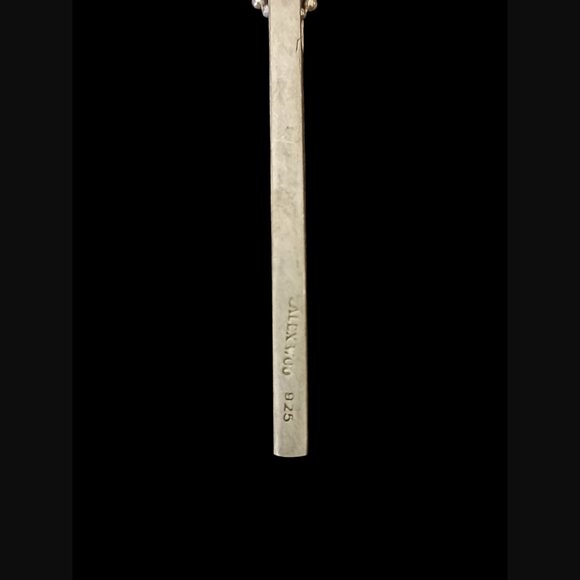 Alex Woo Elements Retired 925 Sterling 1.75" Bar Pendant 16" Ball Chain Necklace - Picture 6 of 6